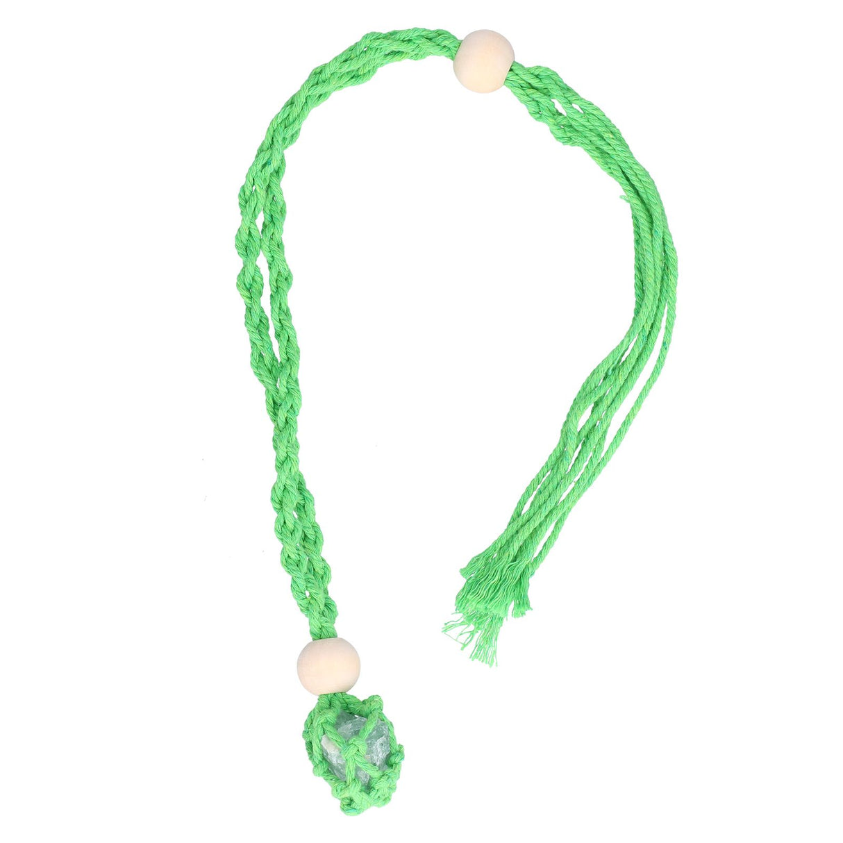 3pcs Net Bag Necklace Empty Stone Holder Rope Replacement Adjustable Necklace Cord for Crystals Quartz Stone HolderGreen