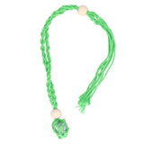 3pcs Net Bag Necklace Empty Stone Holder Rope Replacement Adjustable Necklace Cord for Crystals Quartz Stone HolderGreen