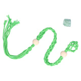 3pcs Net Bag Necklace Empty Stone Holder Rope Replacement Adjustable Necklace Cord for Crystals Quartz Stone HolderGreen