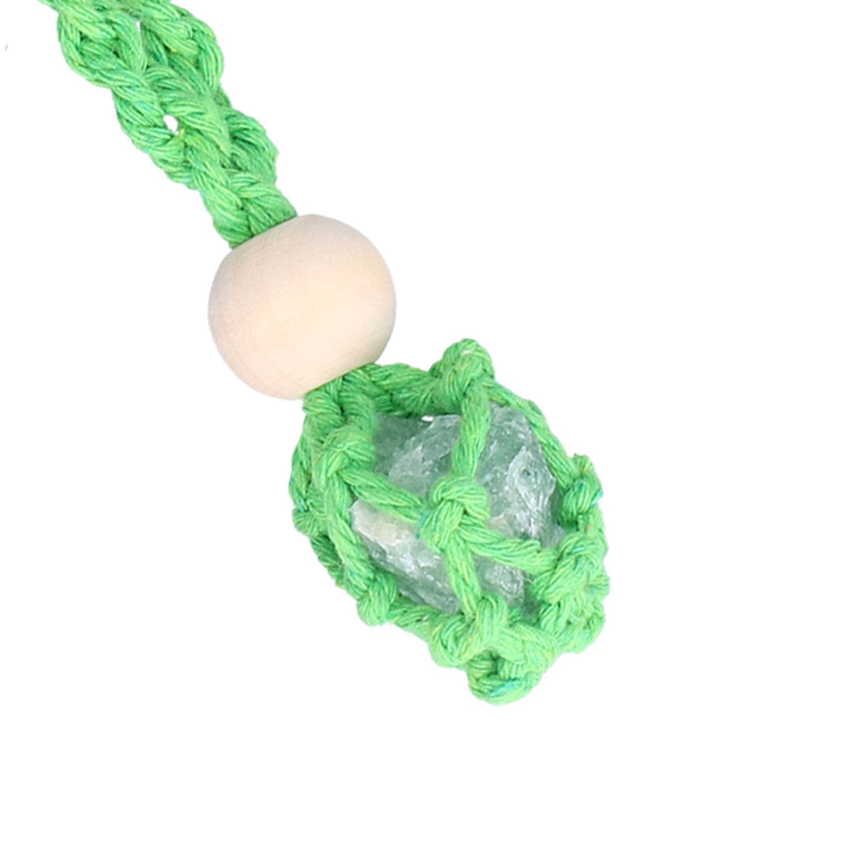 3pcs Net Bag Necklace Empty Stone Holder Rope Replacement Adjustable Necklace Cord for Crystals Quartz Stone HolderGreen