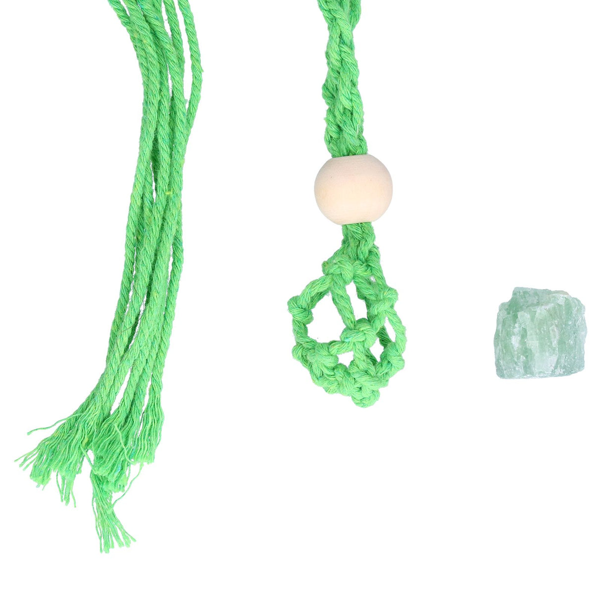 3pcs Net Bag Necklace Empty Stone Holder Rope Replacement Adjustable Necklace Cord for Crystals Quartz Stone HolderGreen