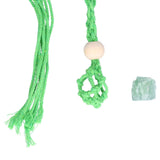 3pcs Net Bag Necklace Empty Stone Holder Rope Replacement Adjustable Necklace Cord for Crystals Quartz Stone HolderGreen - Extra Image