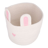 Storage Basket Rugged Lovely Small Bunny Attractive Decorative Home Furnishing Decoration - Side View