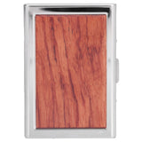 Wood Card Case Safe Bank Credit Card Box Portable Business ID Card Case Holder for Men WomenRosewood - Side View