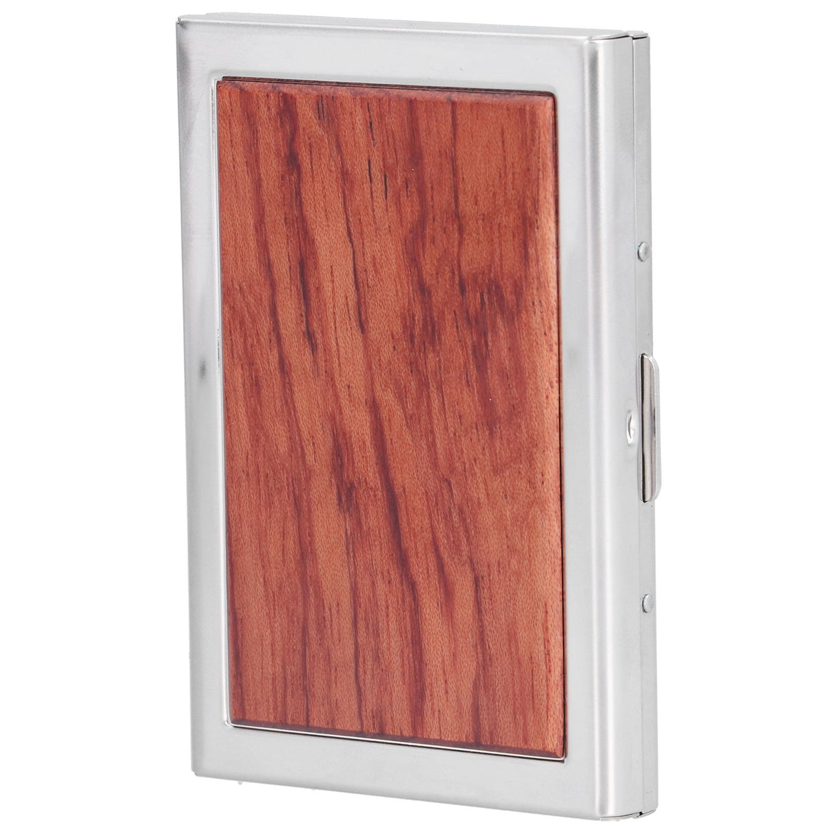 Wood Card Case Safe Bank Credit Card Box Portable Business ID Card Case Holder for Men WomenRosewood