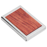 Wood Card Case Safe Bank Credit Card Box Portable Business ID Card Case Holder for Men WomenRosewood - Extra Image