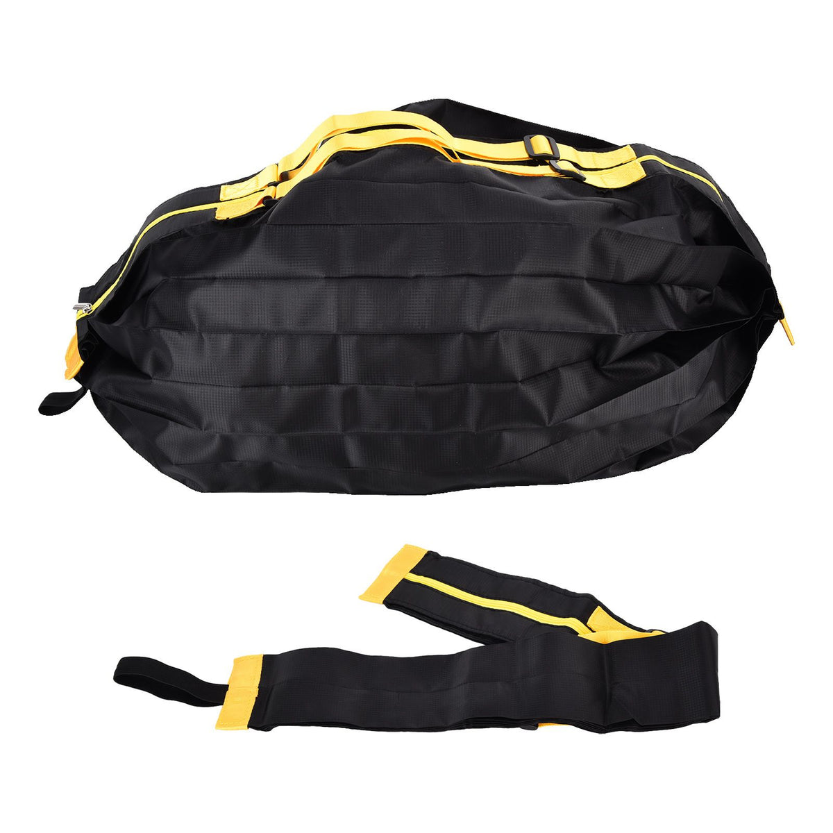 Stylish Reusable Shopping Bag Oxford Cloth Portable Foldable High Capacity Shoulder Bag Waterproof TotePure Black