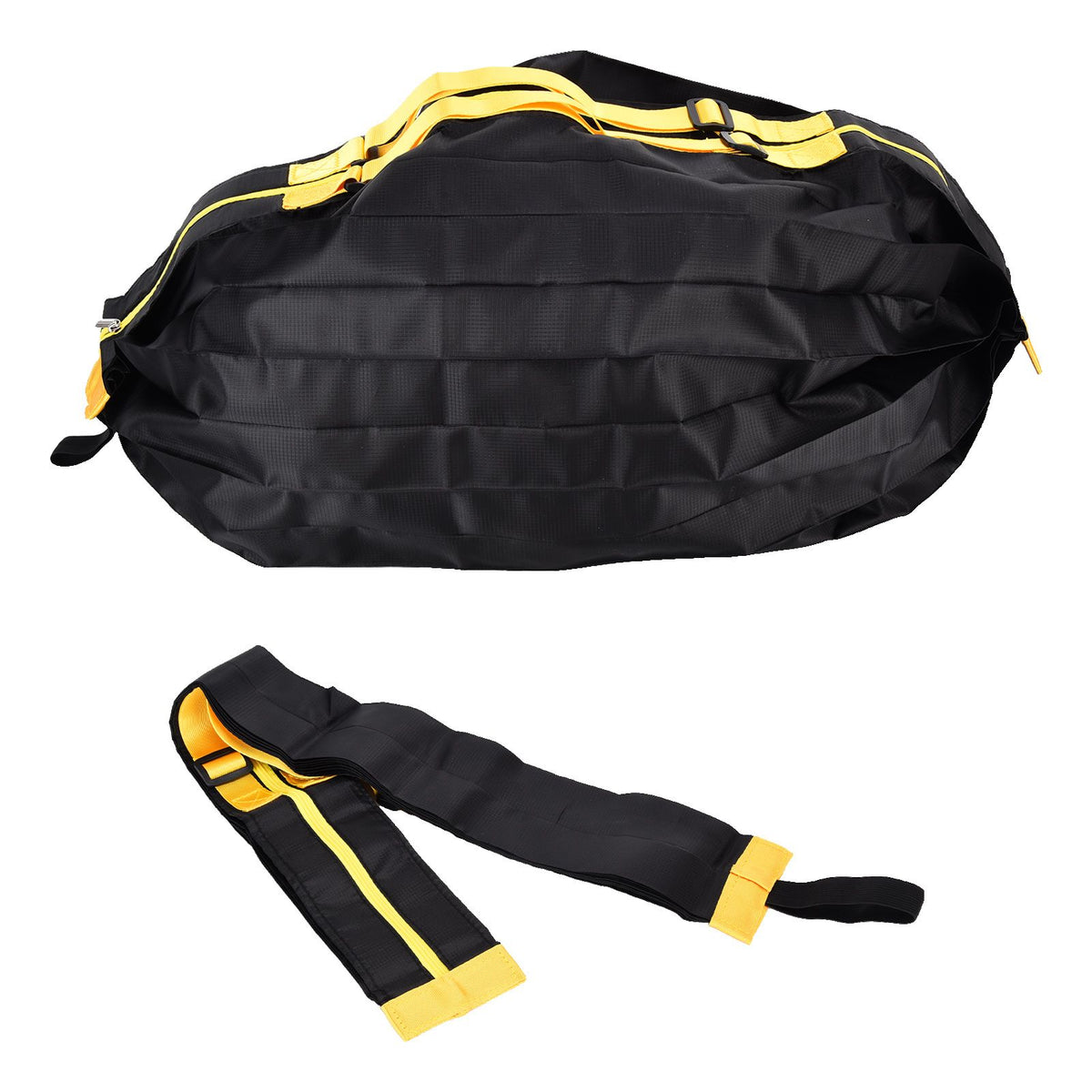 Stylish Reusable Shopping Bag Oxford Cloth Portable Foldable High Capacity Shoulder Bag Waterproof TotePure Black