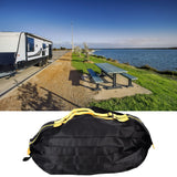 Stylish Reusable Shopping Bag Oxford Cloth Portable Foldable High Capacity Shoulder Bag Waterproof TotePure Black
