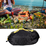 Stylish Reusable Shopping Bag Oxford Cloth Portable Foldable High Capacity Shoulder Bag Waterproof TotePure Black