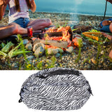 Stylish Reusable Shopping Bag Oxford Cloth Portable Foldable High Capacity Shoulder Bag Waterproof ToteZebra Stripe