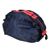 Stylish Reusable Shopping Bag Oxford Cloth Portable Foldable High Capacity Shoulder Bag Waterproof ToteDark Blue - Side View