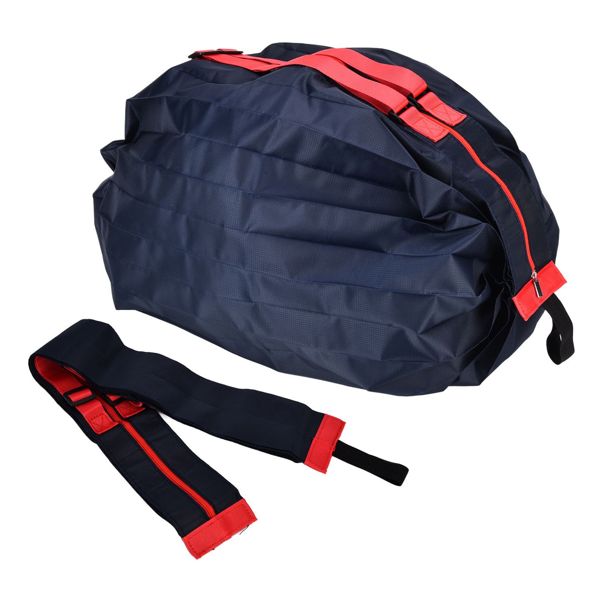 Stylish Reusable Shopping Bag Oxford Cloth Portable Foldable High Capacity Shoulder Bag Waterproof ToteDark Blue