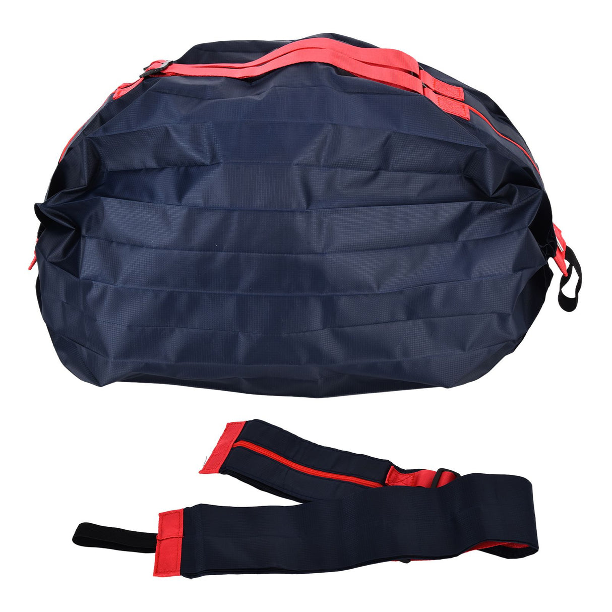 Stylish Reusable Shopping Bag Oxford Cloth Portable Foldable High Capacity Shoulder Bag Waterproof ToteDark Blue