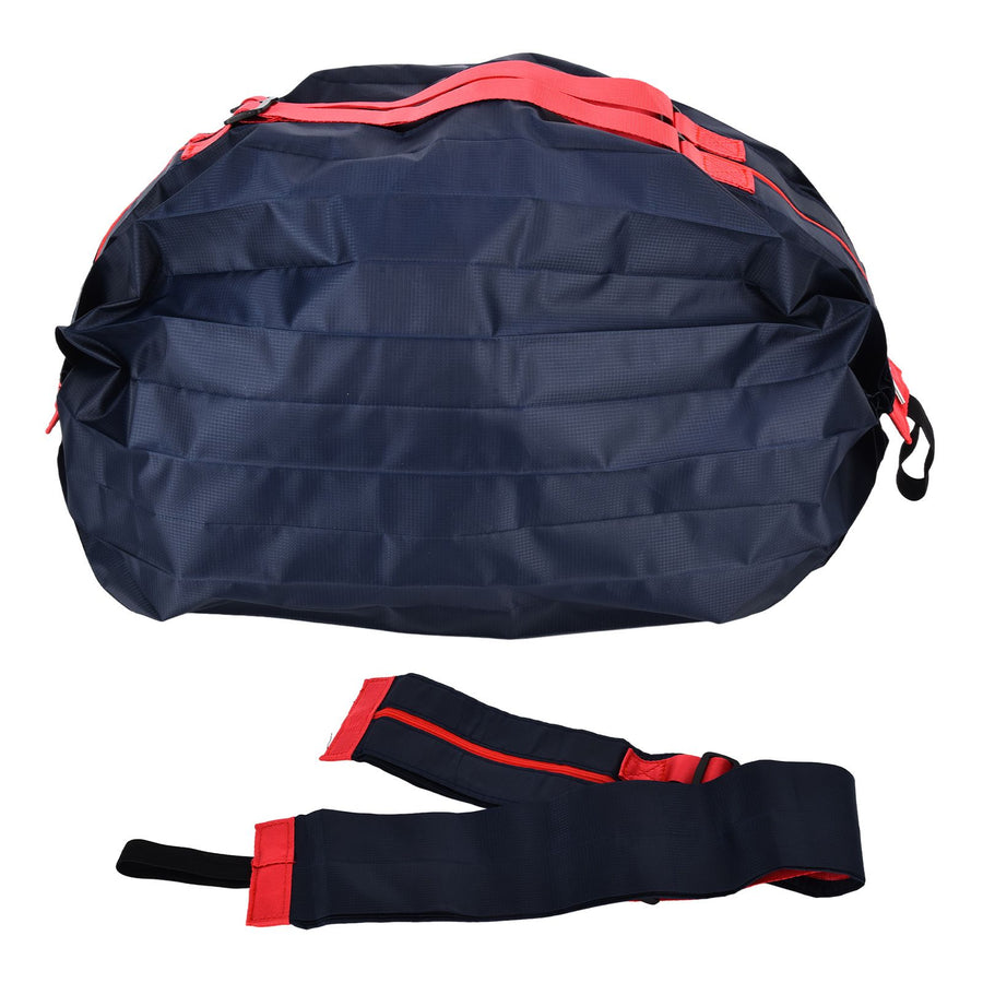 Stylish Reusable Shopping Bag Oxford Cloth Portable Foldable High Capacity Shoulder Bag Waterproof ToteDark Blue