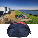 Stylish Reusable Shopping Bag Oxford Cloth Portable Foldable High Capacity Shoulder Bag Waterproof ToteDark Blue