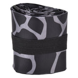 Stylish Reusable Shopping Bag Oxford Cloth Portable Foldable High Capacity Shoulder Bag Waterproof ToteBlack Leopard Print