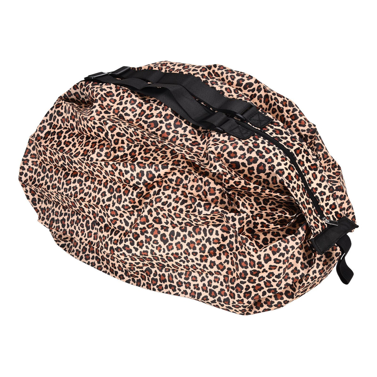 Stylish Reusable Shopping Bag Oxford Cloth Portable Foldable High Capacity Shoulder Bag Waterproof ToteLeopard Print