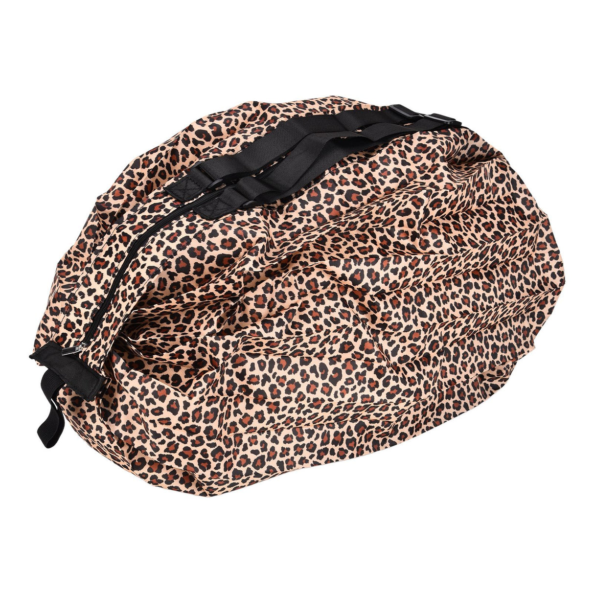 Stylish Reusable Shopping Bag Oxford Cloth Portable Foldable High Capacity Shoulder Bag Waterproof ToteLeopard Print
