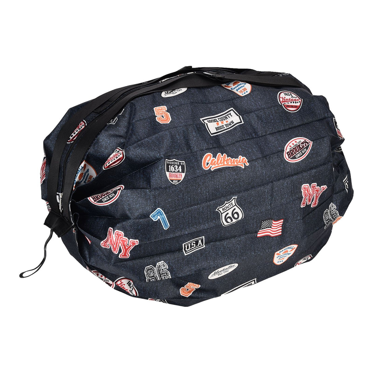 Stylish Shopping Backpacks Foldable Reusable Eco Friendly Grocery Bags for Shopping TravelNavy Blue