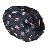 Stylish Shopping Backpacks Foldable Reusable Eco Friendly Grocery Bags for Shopping TravelNavy Blue