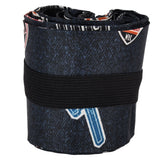 Stylish Shopping Backpacks Foldable Reusable Eco Friendly Grocery Bags for Shopping TravelNavy Blue - Top-Down View