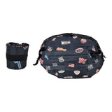 Stylish Shopping Backpacks Foldable Reusable Eco Friendly Grocery Bags for Shopping TravelNavy Blue