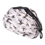 Stylish Shopping Backpacks Foldable Reusable Eco Friendly Grocery Bags for Shopping TravelGrey Camouflage - Front View