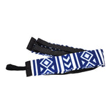 Stylish Shopping Backpacks Foldable Reusable Eco Friendly Grocery Bags for Shopping Travel(Blue White ) - Rear View