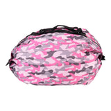 High Capacity Storage Bag Travel Single Shoulder Waterproof Shopping Bag Portable Folding Storage BagRose Red Camouflage