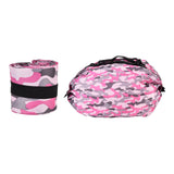 High Capacity Storage Bag Travel Single Shoulder Waterproof Shopping Bag Portable Folding Storage BagRose Red Camouflage