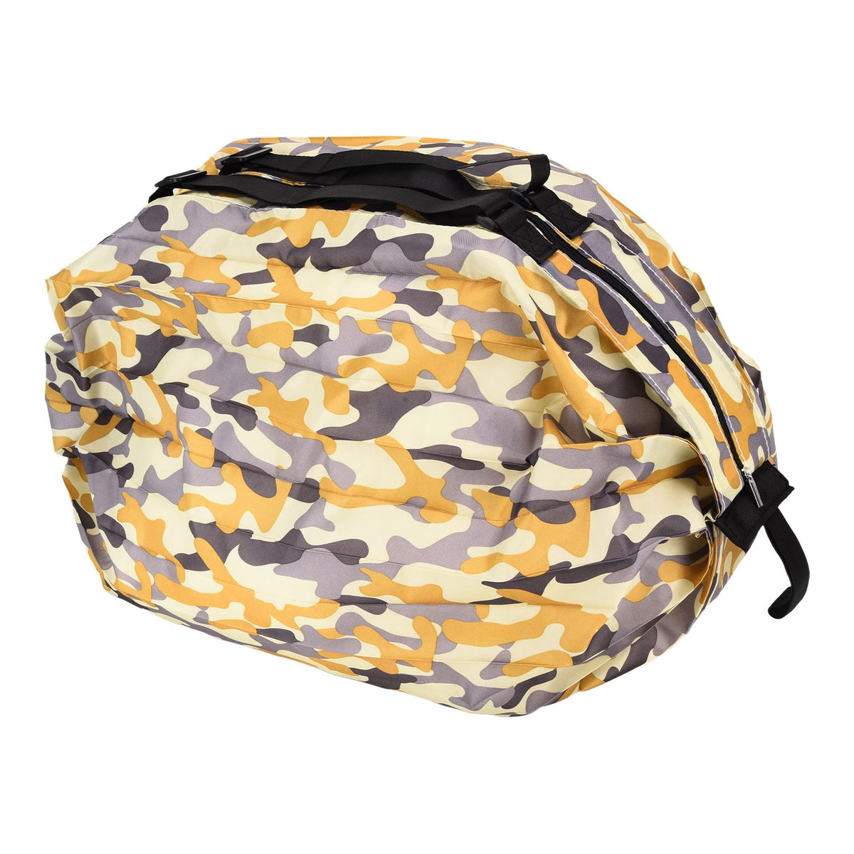 High Capacity Storage Bag Travel Single Shoulder Waterproof Shopping Bag Portable Folding Storage BagYellow Camouflage