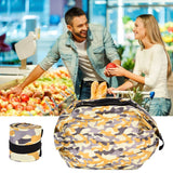 High Capacity Storage Bag Travel Single Shoulder Waterproof Shopping Bag Portable Folding Storage BagYellow Camouflage - Extra Image