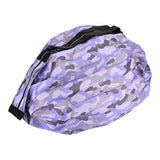 High Capacity Storage Bag Travel Single Shoulder Waterproof Shopping Bag Portable Folding Storage BagPurple Camouflage