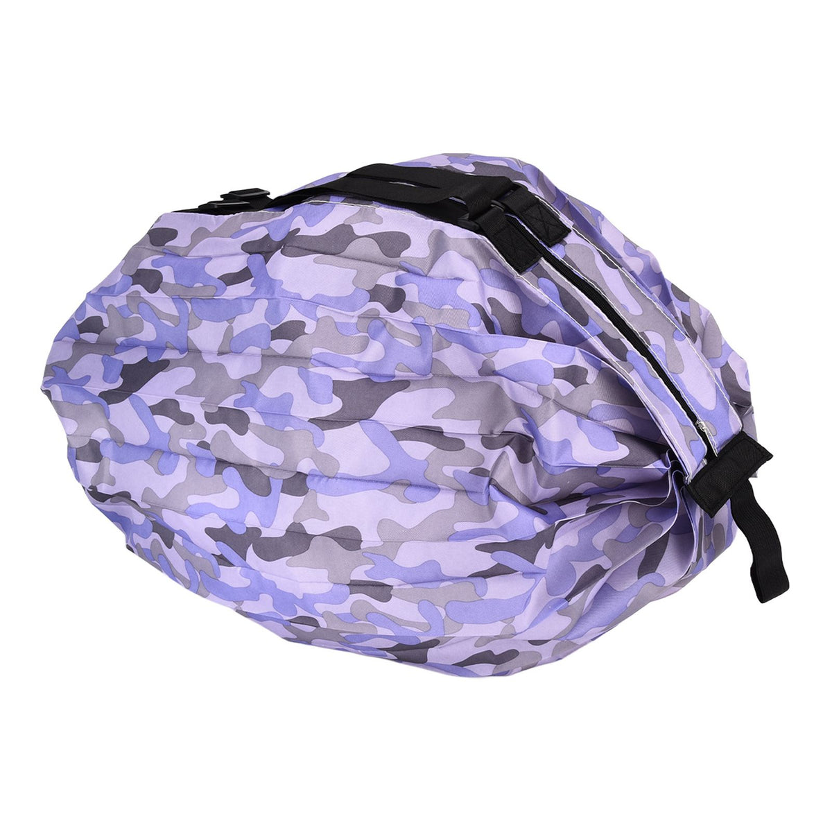 High Capacity Storage Bag Travel Single Shoulder Waterproof Shopping Bag Portable Folding Storage BagPurple Camouflage