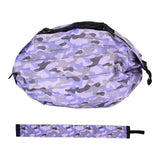 High Capacity Storage Bag Travel Single Shoulder Waterproof Shopping Bag Portable Folding Storage BagPurple Camouflage