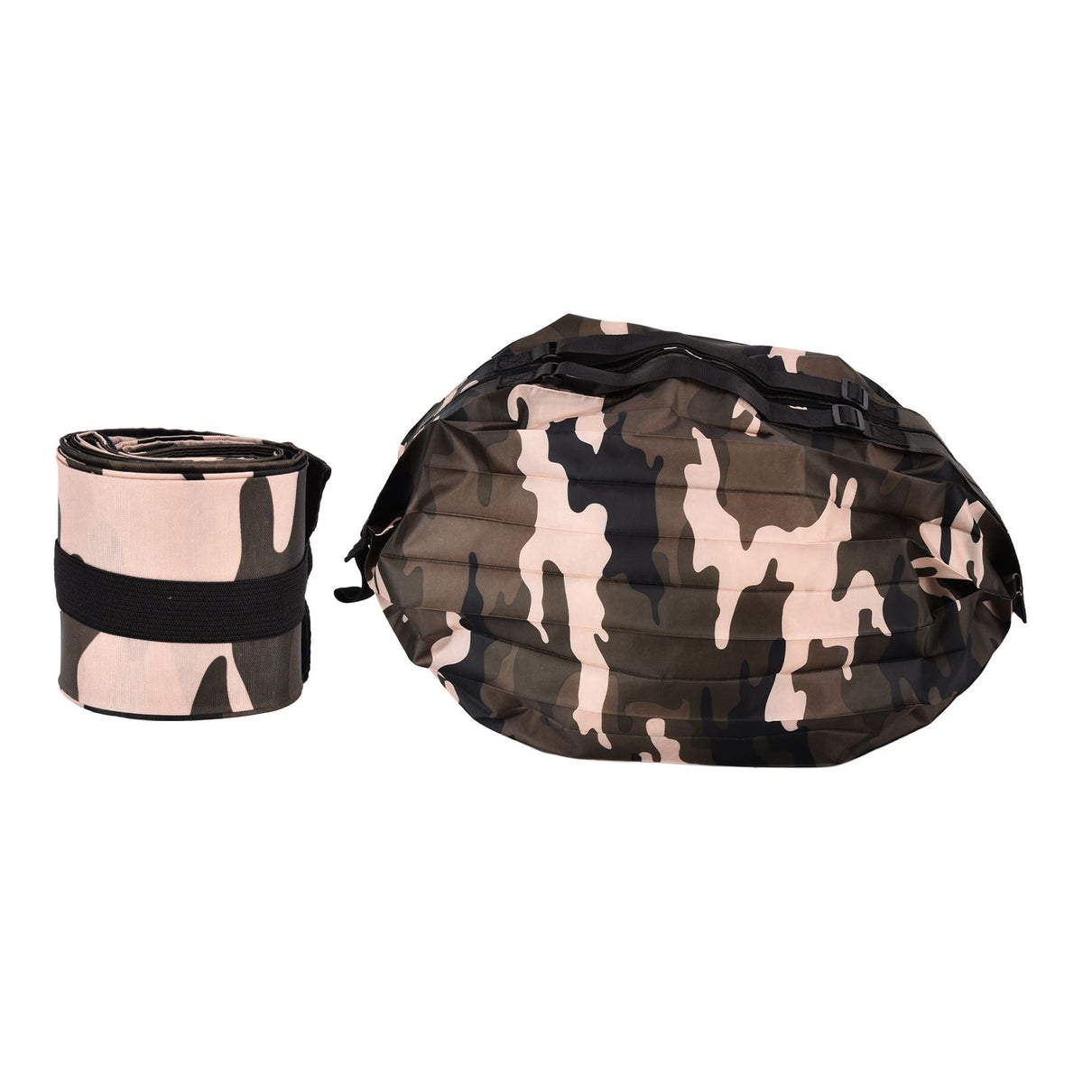 High Capacity Storage Bag Travel Single Shoulder Waterproof Shopping Bag Portable Folding Storage BagCamouflage Green