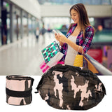 High Capacity Storage Bag Travel Single Shoulder Waterproof Shopping Bag Portable Folding Storage BagCamouflage Green - Extra Image