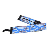 High Capacity Storage Bag Travel Single Shoulder Waterproof Shopping Bag Portable Folding Storage BagBlue Camouflage - Rear View
