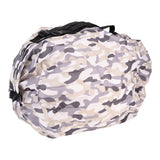 High Capacity Storage Bag Travel Single Shoulder Waterproof Shopping Bag Portable Folding Storage BagGray Camouflage