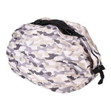 High Capacity Storage Bag Travel Single Shoulder Waterproof Shopping Bag Portable Folding Storage BagGray Camouflage - Side View
