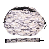 High Capacity Storage Bag Travel Single Shoulder Waterproof Shopping Bag Portable Folding Storage BagGray Camouflage - Extra Image