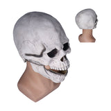 Scary Skull Mask with Movable Jaw Flexible Latex Halloween Costume Party Props Cosplay AccessoryWhite - Extra Image