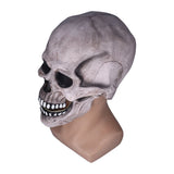 Scary Skull Mask with Movable Jaw Flexible Latex Halloween Costume Party Props Cosplay AccessoryDark Gray