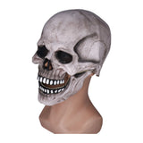 Scary Skull Mask with Movable Jaw Flexible Latex Halloween Costume Party Props Cosplay AccessoryDark Gray