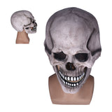 Scary Skull Mask with Movable Jaw Flexible Latex Halloween Costume Party Props Cosplay AccessoryDark Gray - Extra Image