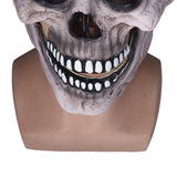 Scary Skull Mask with Movable Jaw Flexible Latex Halloween Costume Party Props Cosplay AccessoryDark Gray - Extra Image