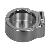 Cigarette Ashtray Stainless Steel Match Lighter Cigarette Ashtray for Home Office DecorationBlack