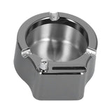 Cigarette Ashtray Stainless Steel Match Lighter Cigarette Ashtray for Home Office DecorationBlack - Rear View