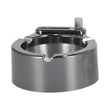 Cigarette Ashtray Stainless Steel Match Lighter Cigarette Ashtray for Home Office DecorationBlack